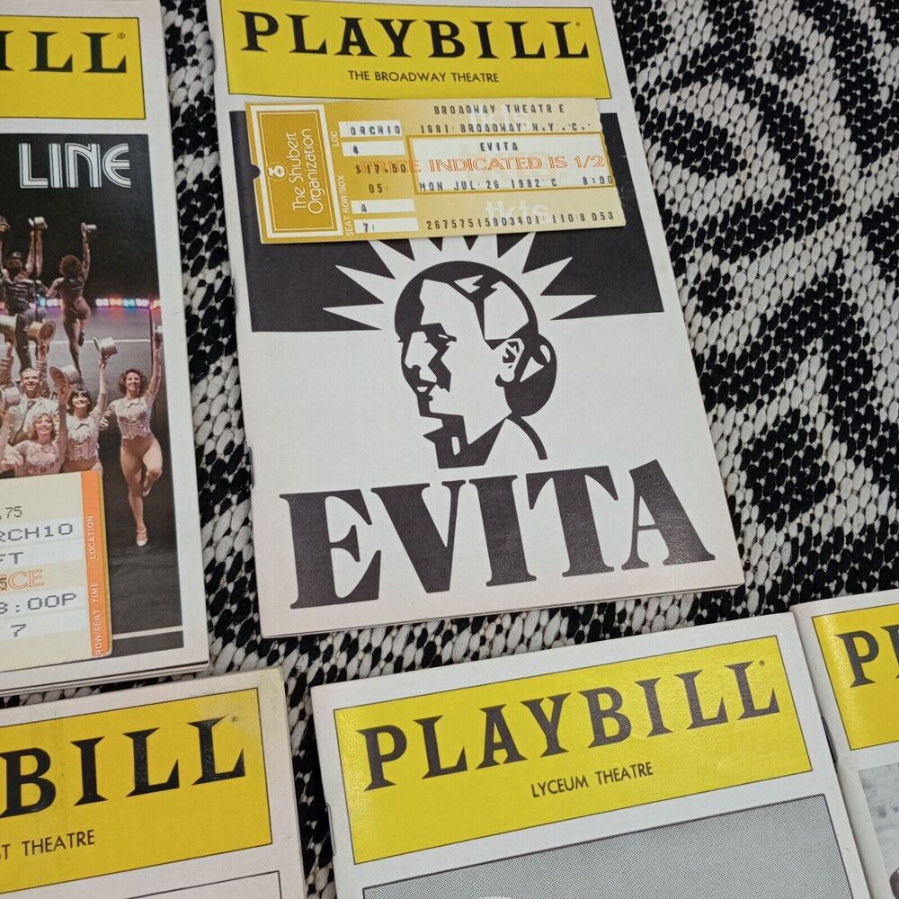 Broadway Playbill‎ Lot 12 With Ticket Stubs 80s 90s Shoes NYC - Picture 12 of 13